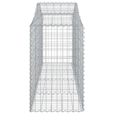 vidaXL Arched Gabion Baskets 4 pcs 200x50x80/100 cm Galvanised Iron