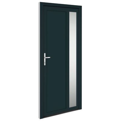 vidaXL Front Door Anthracite 98x208 cm PVC