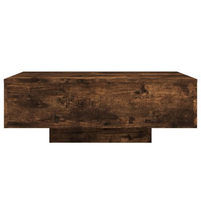 vidaXL Coffee Table with LED Lights Smoked Oak 85x55x31 cm