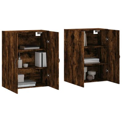 vidaXL Wall Mounted Cabinets 2 pcs Smoked Oak Engineered Wood