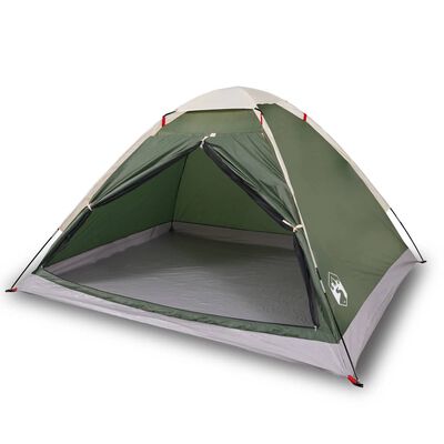 vidaXL Camping Tent Dome 2-Person Green Waterproof