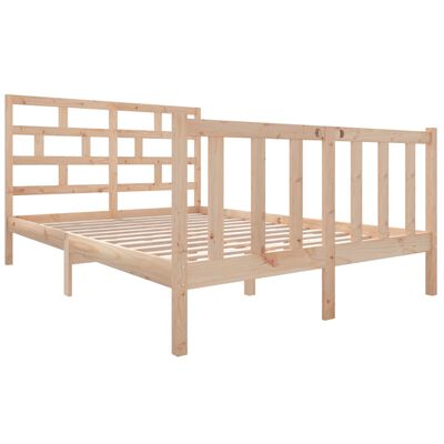 vidaXL Bed Frame without Mattress Solid Wood Pine Small Double