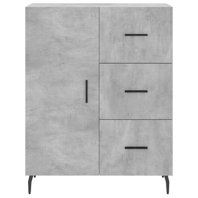 vidaXL Highboard Concrete Grey 69.5x34x180 cm Engineered Wood