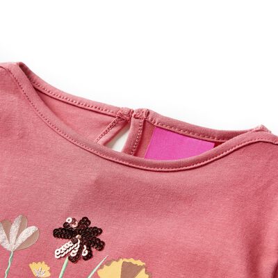 Kids' T-shirt with Long Sleeves Old Pink 140