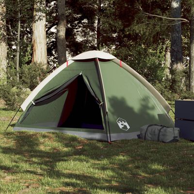 vidaXL Camping Tent Dome 2-Person Green Waterproof