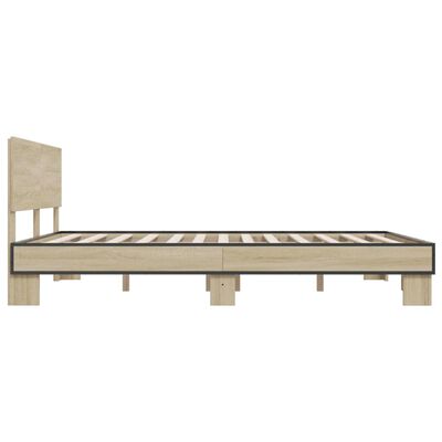 vidaXL Bed Frame without Mattress Sonoma Oak 160x200 cm