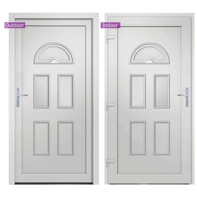 vidaXL Front Door White 98x198 cm PVC