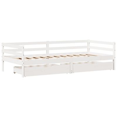 vidaXL Daybed with Drawers without Mattress 90x200 cm Solid Wood