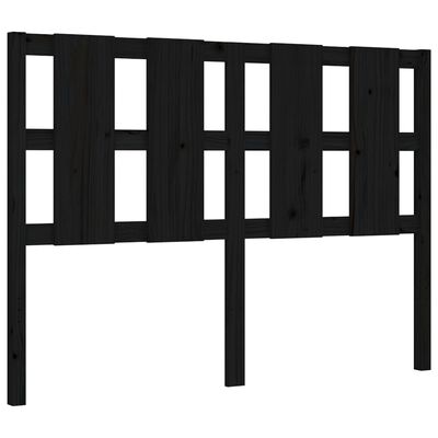 vidaXL Bed Frame without Mattress Black 140x200 cm Solid Wood Pine