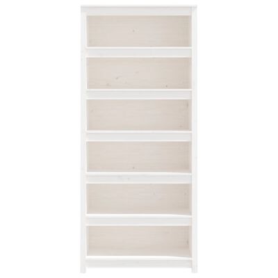 vidaXL Book Cabinet White 80x35x183 cm Solid Wood Pine