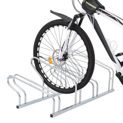 vidaXL Bicycle Stand for 4 Bikes Floor Freestanding Galvanised Steel