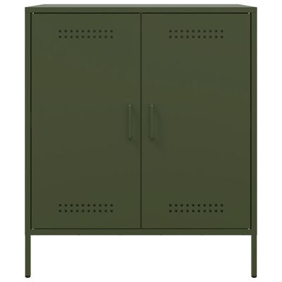 vidaXL Sideboard Olive Green 68x39x79 cm Steel