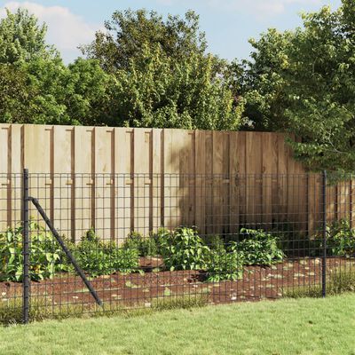 vidaXL Wire Mesh Fence Anthracite 1x25 m Galvanised Steel