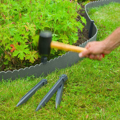 Nature Decorative Garden Border Edging 0.13x12 m 3 mm Grey