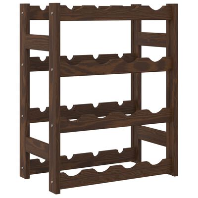 vidaXL Wine Rack for 16 Bottles Brown Solid Wood Pine