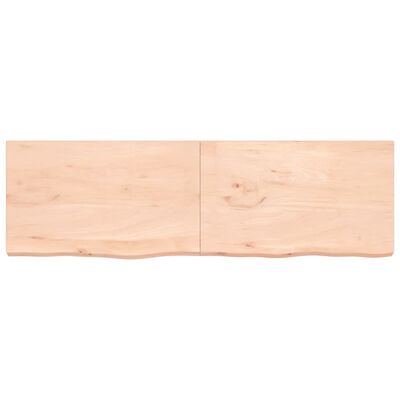 vidaXL Table Top 200x60x(2-6) cm Untreated Solid Wood Oak