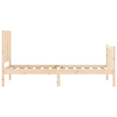 vidaXL Bed Frame without Mattress Small Single Solid Wood Pine