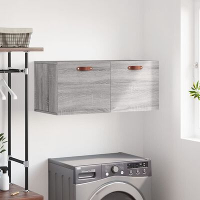 vidaXL Wall Cabinet Grey Sonoma 80x36.5x35 cm Engineered Wood