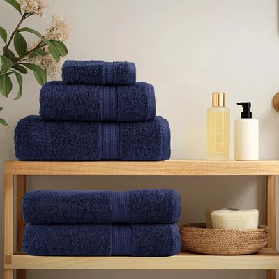 vidaXL Premium Sauna Towels SOLUND 2pcs Navy Blue 80x200cm 600gsm