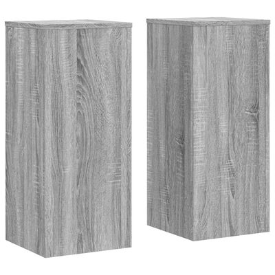 vidaXL Plant Stands 2 pcs Grey Sonoma 30x30x70 cm Engineered wood