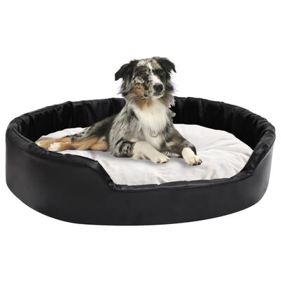 Vidaxl Dog Bed Black And Beige 90x79x Cm Plush And Faux Leather Vidaxl Ie