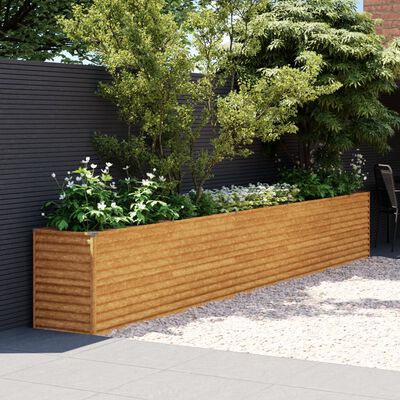 vidaXL Garden Raised Bed 482x50x69 cm Corten Steel