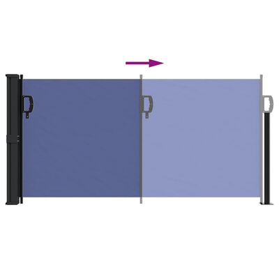 vidaXL Retractable Side Awning Blue 100x300 cm