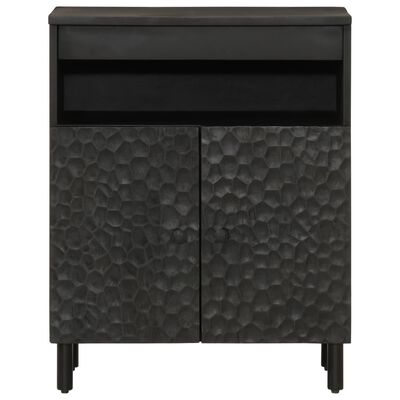 vidaXL Side Cabinet Black 60x33x75 cm Solid Wood Mango