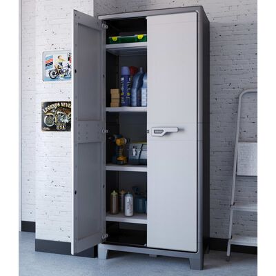 Keter Storage Cabinet with Shelves Titan Black and Grey 182 cm