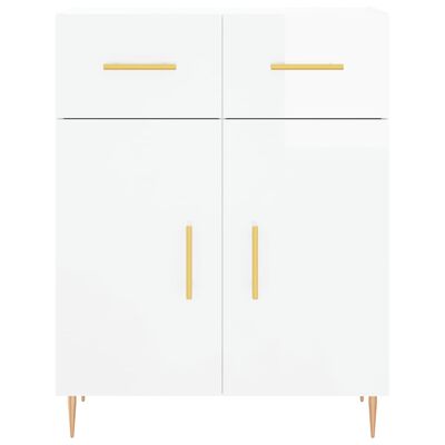 vidaXL Highboard High Gloss White 69.5x34x180 cm Engineered Wood