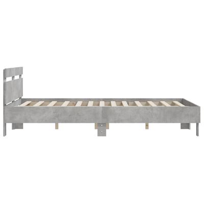 vidaXL Bed Frame without Mattress Concrete Grey 150x200 cm King Size