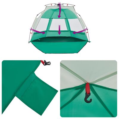 vidaXL Beach Tent 2-Person Sea Green Quick Release Waterproof