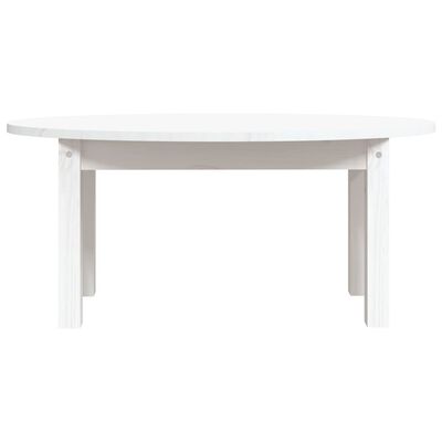 vidaXL Coffee Table White 80x40x35 cm Solid Wood Pine