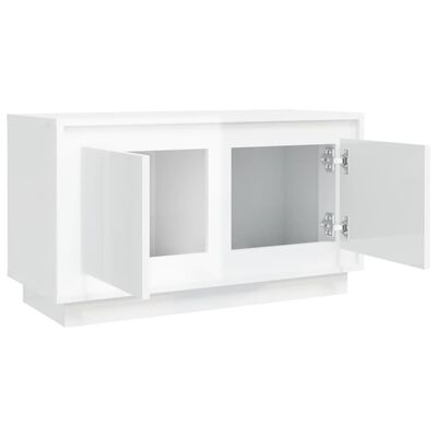 vidaXL TV Cabinet High Gloss White 80x35x45 cm Engineered Wood