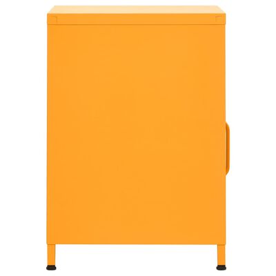 vidaXL Nightstands 2 pcs Mustard Yellow 35x35x51 cm Steel