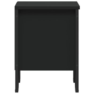 vidaXL Bedside Cabinet Black 40x30x40 cm Engineered Wood