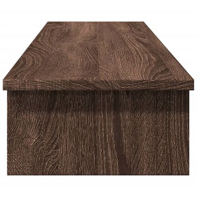 vidaXL Monitor Stand Brown Oak 100x27x15 cm Engineered Wood