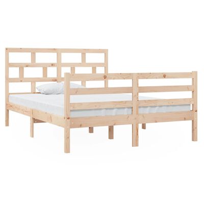 vidaXL Bed Frame without Mattress Double Solid Wood