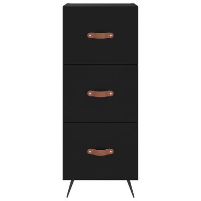 vidaXL Highboard Black 34.5x34x180 cm Engineered Wood