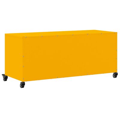 vidaXL TV Cabinet Mustard Yellow 100.5x39x43.5 cm Steel