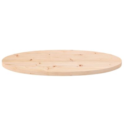 vidaXL Table Top 80x40x2.5 cm Solid Wood Pine Oval