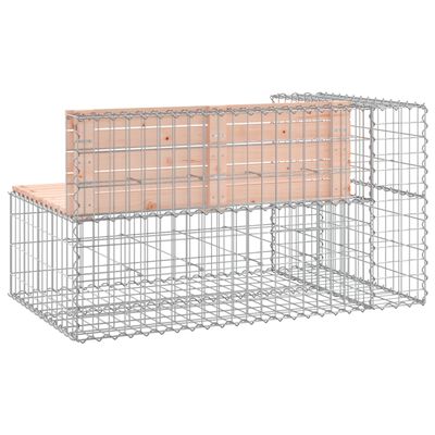 vidaXL Garden Bench Gabion Design 122x71x65.5 cm Solid Wood Douglas