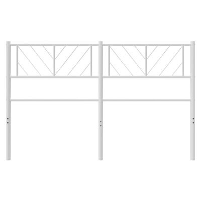 vidaXL Metal Headboard White 135 cm