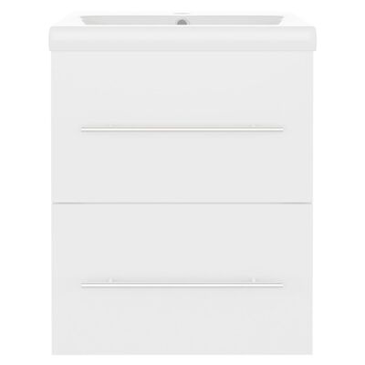 vidaXL Sink Cabinet with Built-in Basin White Engineered Wood