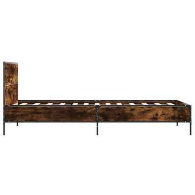 vidaXL Bed Frame without Mattress Smoked Oak 90x190 cm Single