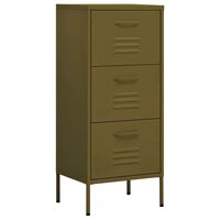 vidaXL Storage Cabinet Olive Green 42.5x35x101.5 cm Steel