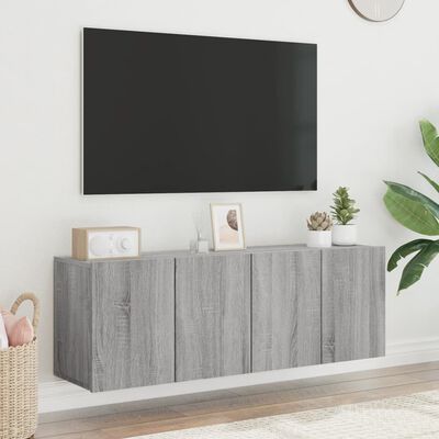 vidaXL TV Cabinets Wall-mounted 2 pcs Grey Sonoma 60x30x41 cm