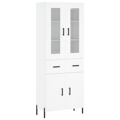 vidaXL Highboard White 69.5x34x180 cm Engineered Wood