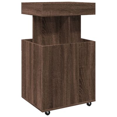 vidaXL Bar Cart Brown Oak 50x41x89 cm Engineered Wood