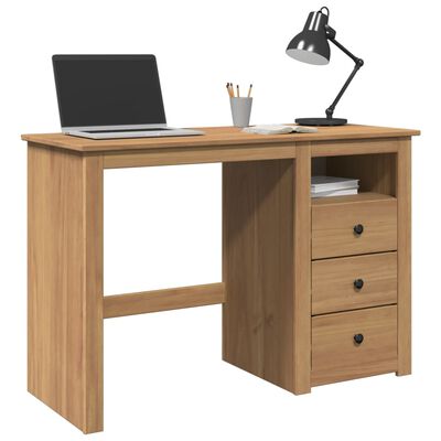 vidaXL Desk Panama 112x45x75 cm Solid Wood Pine